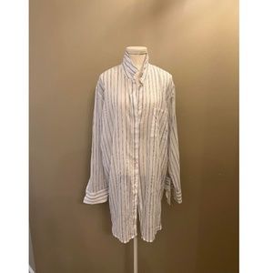 TREASURE & BOND Stripe Woven Tunic In Blue- White Larch Stripe
